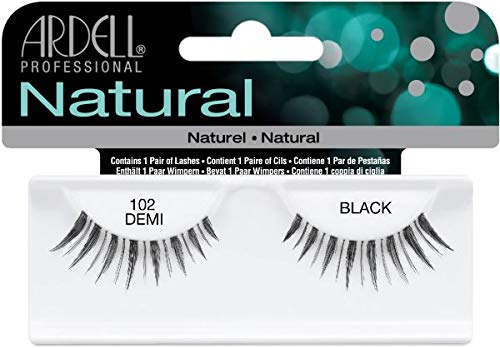 Natural Demi Lash #102 Pack of 6 False Eyelashes for Makeup & Beauty