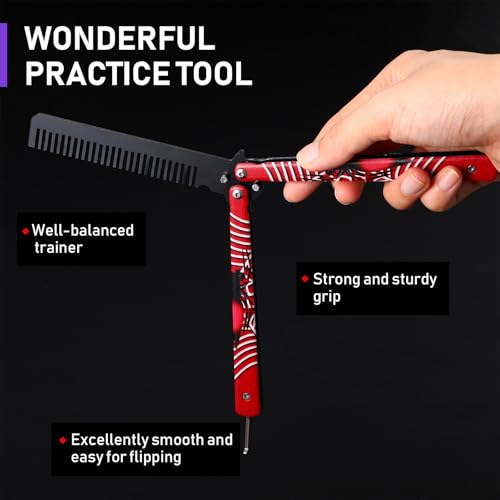 6-Pack Stainless Steel Folding Hair Combs for Styling & Travel