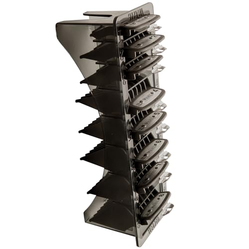 Professional Haircut Guide Set #1-#8 with Organizer - Durable Metal Clips