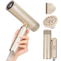 Travel Foldable Dual-Voltage Plasma Hair Dryer in Gold – Compact, Fast Drying & Lightweight