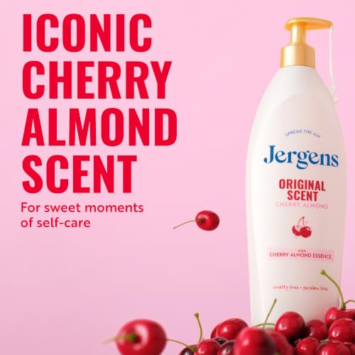 Jergens Cherry Almond Hand & Body Lotion 21 fl oz - 3 Pack - Moisturizer for Dry Skin