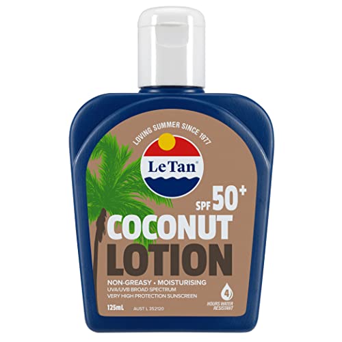 Sun Protection Sunscreen Lotion SPF 50+ with Coconut Scent, Non-Greasy, Water-Resistant