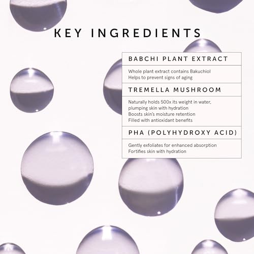 HERBIVORE Bakuchiol Retinol Alternative Face Serum | Smooths Skin, Improves Texture & Elasticity, Reduces Fine Lines & Wrinkles | Plant-based, Vegan, Cruelty-free, 30mL / 1 oz