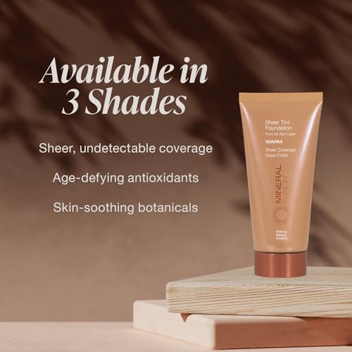 Mineral Fusion Sheer Tint Foundation Olive 1.8 Fl Oz - Hypoallergenic & Age-Defying