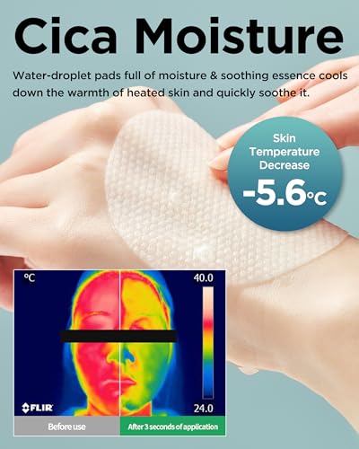 Calming Aqua Toner Pads for Sensitive Skin - 60 Vegan Dual-Sided Masks
