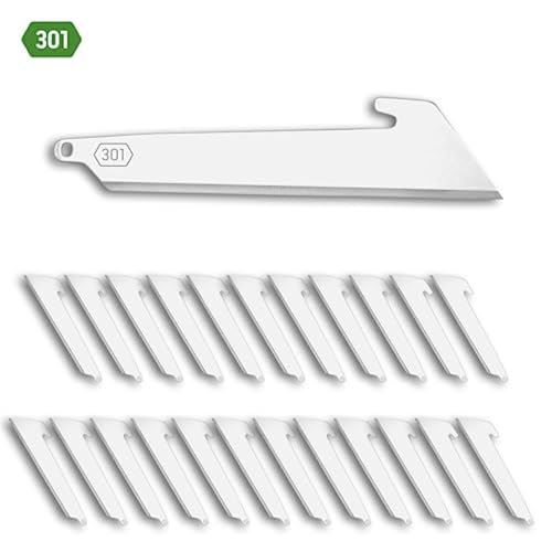 Utility Blades 24-Pack - Stainless Steel Replacement Blades for Outdoor Edge RazorSafe 3" Knives