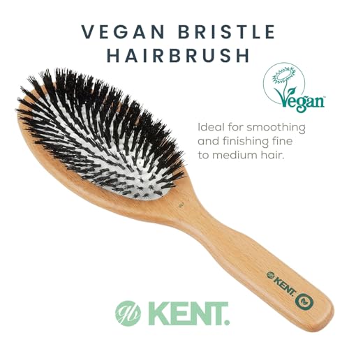 Kent V07 Vegan Large Paddle Hair Brush - Eco-Friendly Organic Styling Tool