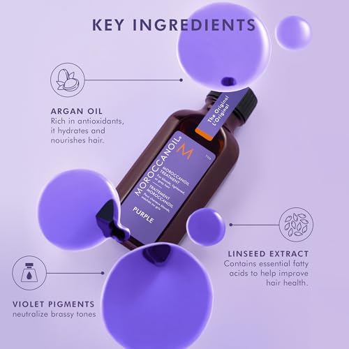 Moroccanoil Treatment Purple Hair Oil for Blonde Hair 1.7 Fl Oz