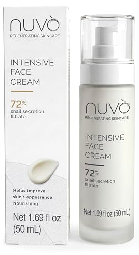 Snail Secretion Face Cream with Hyaluronic Acid - Anti-Aging Moisturizer for All Skin Types - 1.69 Fl Oz