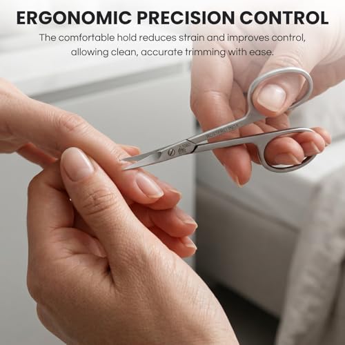 German Handmade Stainless Steel Cuticle Scissors - Professional Nail Care Tool