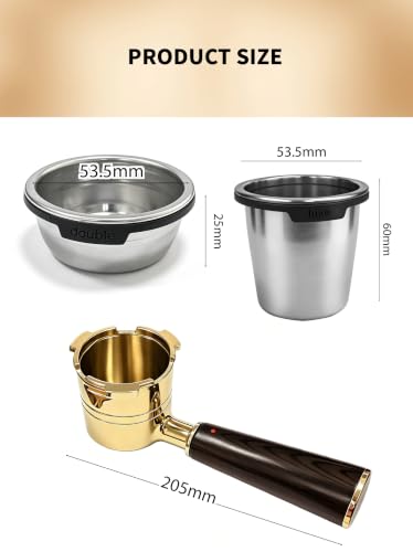 Double & Luxe Basket Portafilter for Ninja Luxe Café Espresso Machines