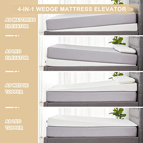 Lazyzizi 7-Inch Wedge Mattress Elevator for GERD Snoring & Reflux Relief
