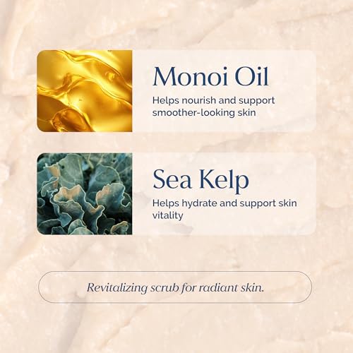 Exfoliating Face Scrub with Monoi Oil & Sea Kelp ? Clarifying & Firming Facial Exfoliator with Natural Pumice ? Vegan, Paraben-Free, 5.1 fl oz