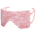 Jade Eye Mask with Rose Quartz for Relaxation & Cold Therapy - Reduce Puffy Eyes, Dark Circles, Anti-Aging