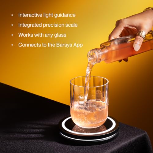 Barsys Smart Coaster 2.0 Matte Black Portable Cocktail Maker & Drink Mixer
