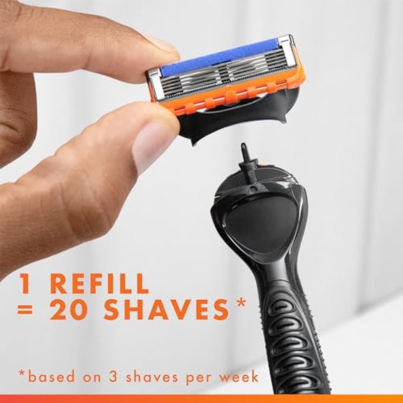 Gillette Fusion5 Power Razor for Men, 1 Gillette Power Razor Handle + 1 Blade Refill