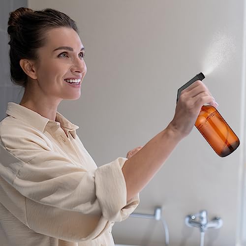 Norme Classic Amber 12 pcs 8 oz Glass Spray Bottles with Funnels & Labels