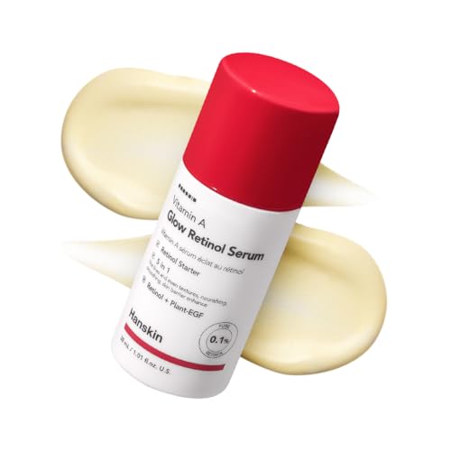 Hanskin 0.1% Pure Retinol Facial Serum for Face, Reduce Fine Lines & Wrinkles, Signs of Aging for Day & Night, Smoothing Firming Revitalizing, Animal Testing Free, Korean Skincare, 30ml/1.01 FL Oz