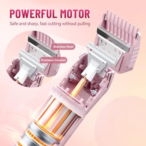 DERMAWAVE 5-in-1 Bikini Trimmer & Electric Razor for Women - Pink