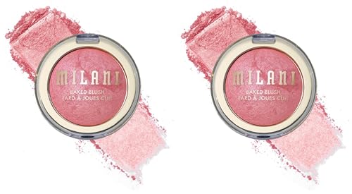Milani Baked Blush - Dolce Pink Powder Face Cheek Contour & Highlight 0.12oz Pack of 2