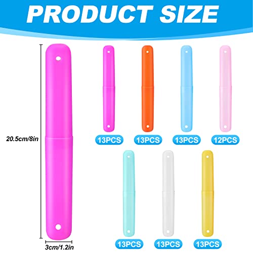 Travel Toothbrush Cases 90-Pack Assorted Colors Compact & Durable