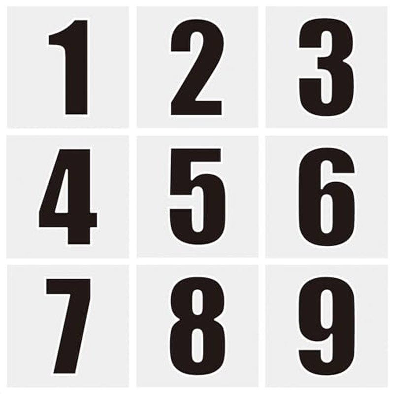 50pc Arabic Numerals Mark Digital Tattoo Sticker Ironman Triathlon, 50 Pack 5 of Each Large Race Number Temporary Tattoo Adult, Waterproof Sport Mark Sign Fake Temp Tattoo Men Women Athletes Marathon