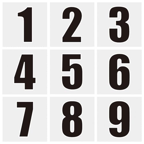 50pc Arabic Numerals Mark Digital Tattoo Sticker Ironman Triathlon, 50 Pack 5 of Each Large Race Number Temporary Tattoo Adult, Waterproof Sport Mark Sign Fake Temp Tattoo Men Women Athletes Marathon