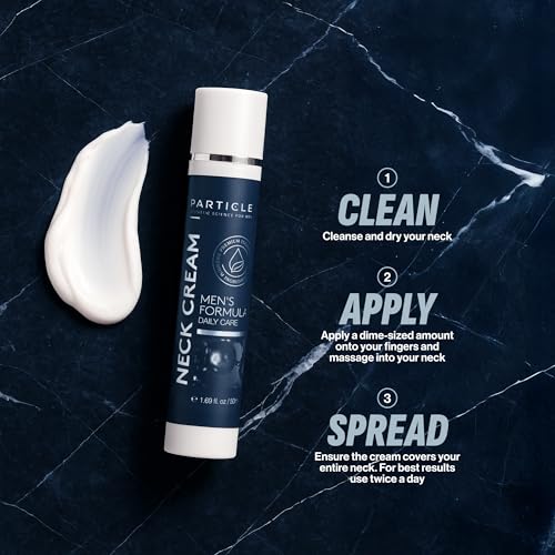 Particle Men’s Neck Cream - Hydrating Anti-Aging Skin Care with Collagen & Hyaluronic Acid, 1.7 fl oz