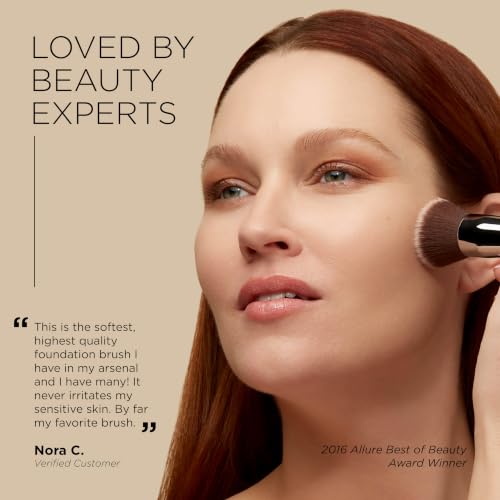 Silica Beauty F80 Flat Kabuki Makeup Brush for Liquid and Cream Foundation - Precise Blending
