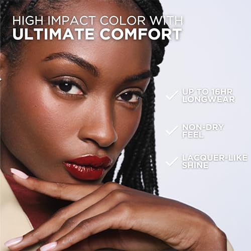 L'Oreal Paris Infallible Lacque Resistance Liquid Lipstick, 16HR Long Lasting Lip Makeup with Lacquer-Like Shine and Zero Transfer, 635, Worth It Medium