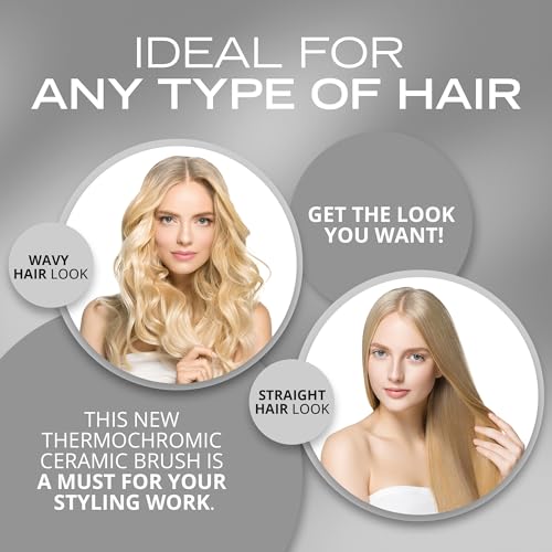 Hair Roller Brush for Women - 33mm Ceramic Tourmaline Styling Tool - Short Hair & Precise Styling