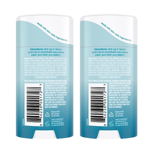 Lume Whole Body Deodorant Cream Stick Unscented - 2.2 oz, Pack of 2