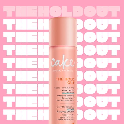 Cake Beauty Hairspray, The Hold Out ? For Crunch Free Brushable, Touchable, Flexible Hold & Soft Volume ? Vitamin E & Abyssinian Oil ? For All Hair Types- 5.6 Oz. 2 Pack