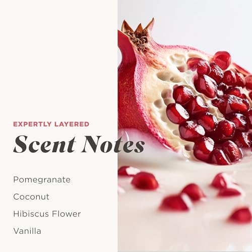Caress Tahitian Pomegranate & Coconut Milk Exfoliating Body Wash 20oz - Long-Lasting Fragrance & Hydration - 4 Pack