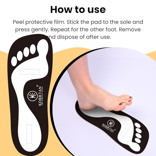 KOBBTAN Disposable Spray Tan Feet Pads Black 120 Pairs for Salon & Home Use