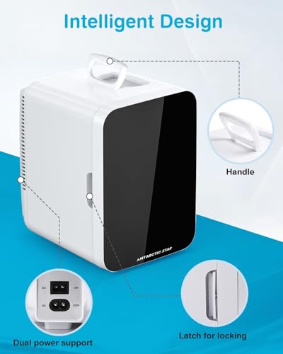 Antarctic Star White 10L Portable Mini Fridge for Cosmetics & Drinks