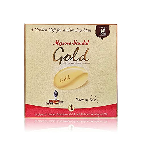Mysore Sandal Gold Soap, 125 Grams Per Unit (Pack of 6)