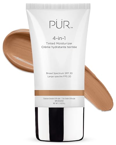 Medium Tinted Moisturizer SPF 20 - 4-in-1 Hydrating Face Primer & Foundation - Vegan, Paraben-Free