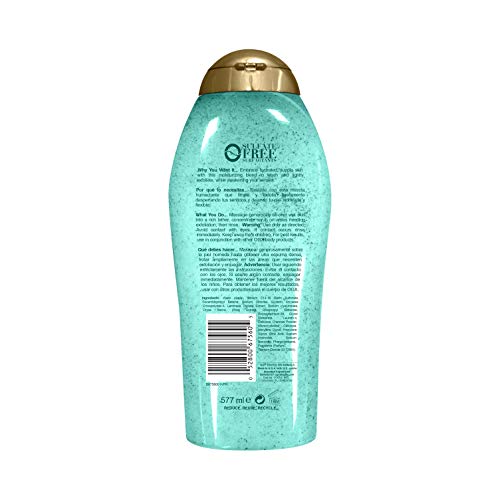Hydrating Body Scrub & Wash with Sea Kelp & Hyaluronic Acid - Pack of 2, 19.5 Fl Oz