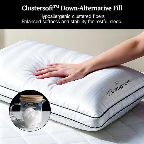 White King Size Luxury Pillows Set of 2 - Hotel Collection Support & Comfort