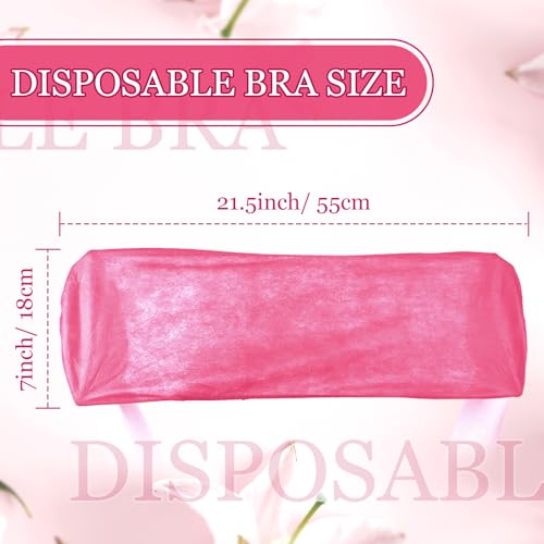 Pink Disposable Bras for Women - Nonwoven Spa Tops, Pack of 100