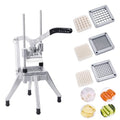 Commercial Vegetable & Fruit Chopper with 4 Blades - Stainless Steel Slicer for Kitchen and Restaurant