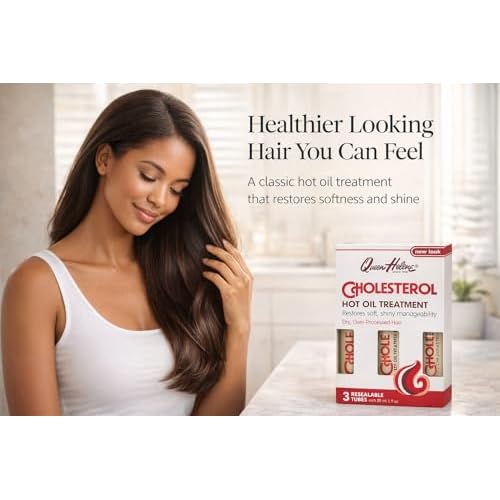 Queen Helene Cholesterol Hot Oil Treatment in Resealable Tubes, 3-1 fl oz (29.57 ml) tubes