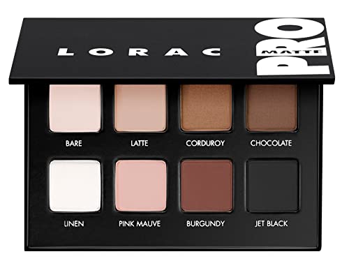 LORAC PRO Matte & Shimmer Eyeshadow Palette - High Pigment, Mirror Compact, Pro Matte Edition