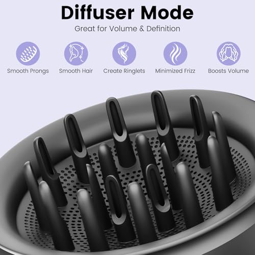 PUREGUST Grey Wave Curl Diffuser Attachment for Dyson Airwrap HS01 HS05 HS08