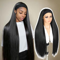30 Inch Straight Headband Wig for Black Women - Synthetic Half Wig, Glueless, Natural Look - Black