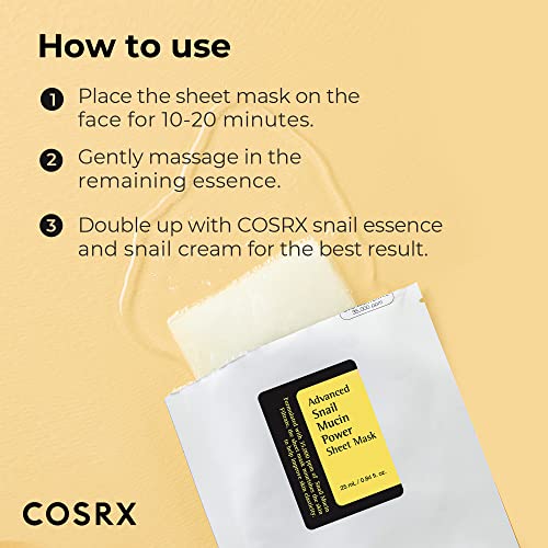 Snail Mucin Sheet Mask Set with Collagen Hydrogel Masks for Hydration & Brightening