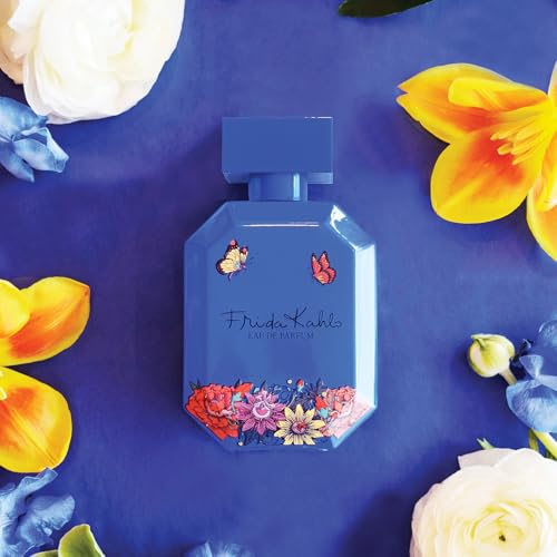 Frida Kahlo Blue Deluxe Edition Eau de Parfum for Women – Floral Gourmand Fragrance with Agave, Coconut & Jasmine – Long-Lasting, Art-Inspired Lacquered Bottle