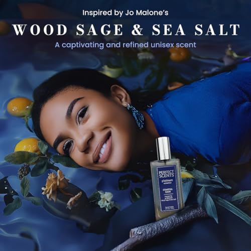 Unisex Coastal Sage & Sea Salt Fragrance - Vegan, Clean, Long-Lasting - Variation: Jo Malone Style