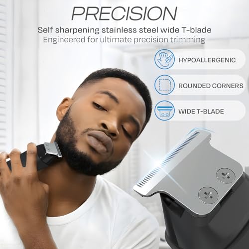 Portable Electric Beard & Body Trimmer for Men - USB-C Rechargeable, Travel Groomer